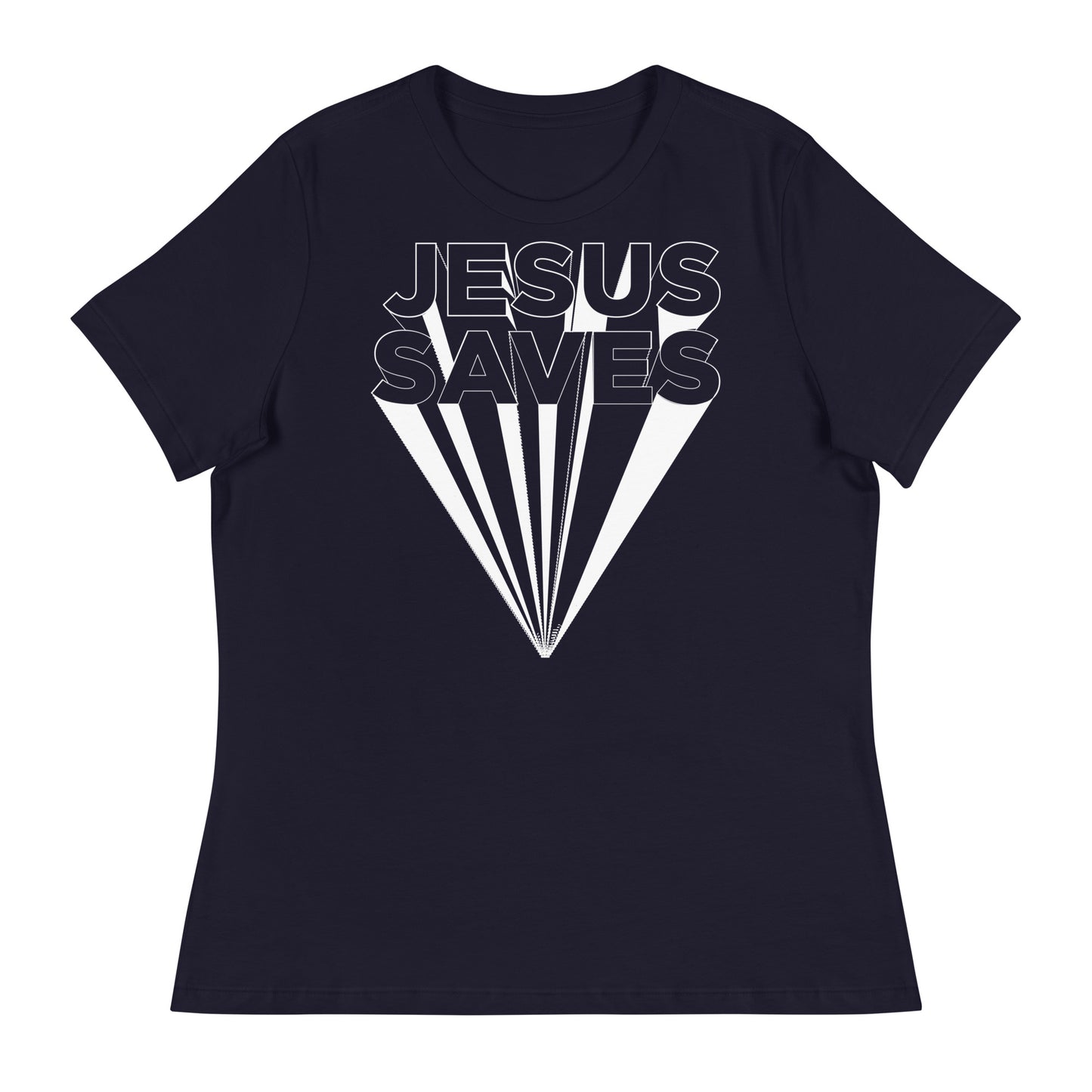 Jesus Saves (Black design) - Women's Relaxed T-Shirt
