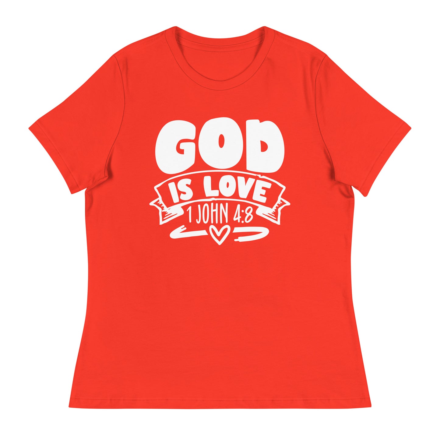 God is Love (White design) - Women's Relaxed T-Shirt