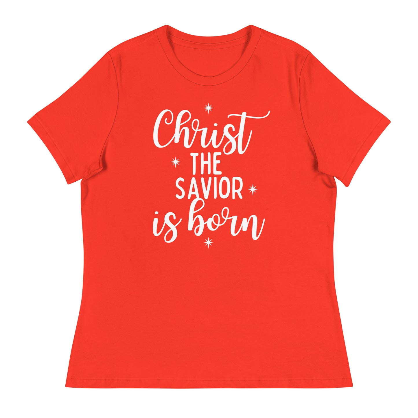 Christ the Savior is Born - Women's Relaxed Christmas T-Shirt