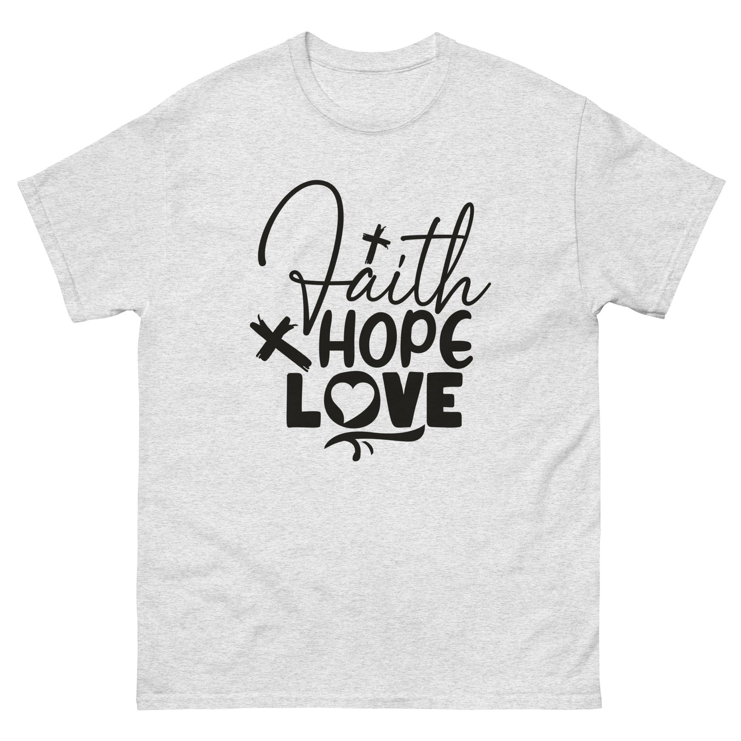 Faith, Hope, Love (Black design) - Men's classic tee