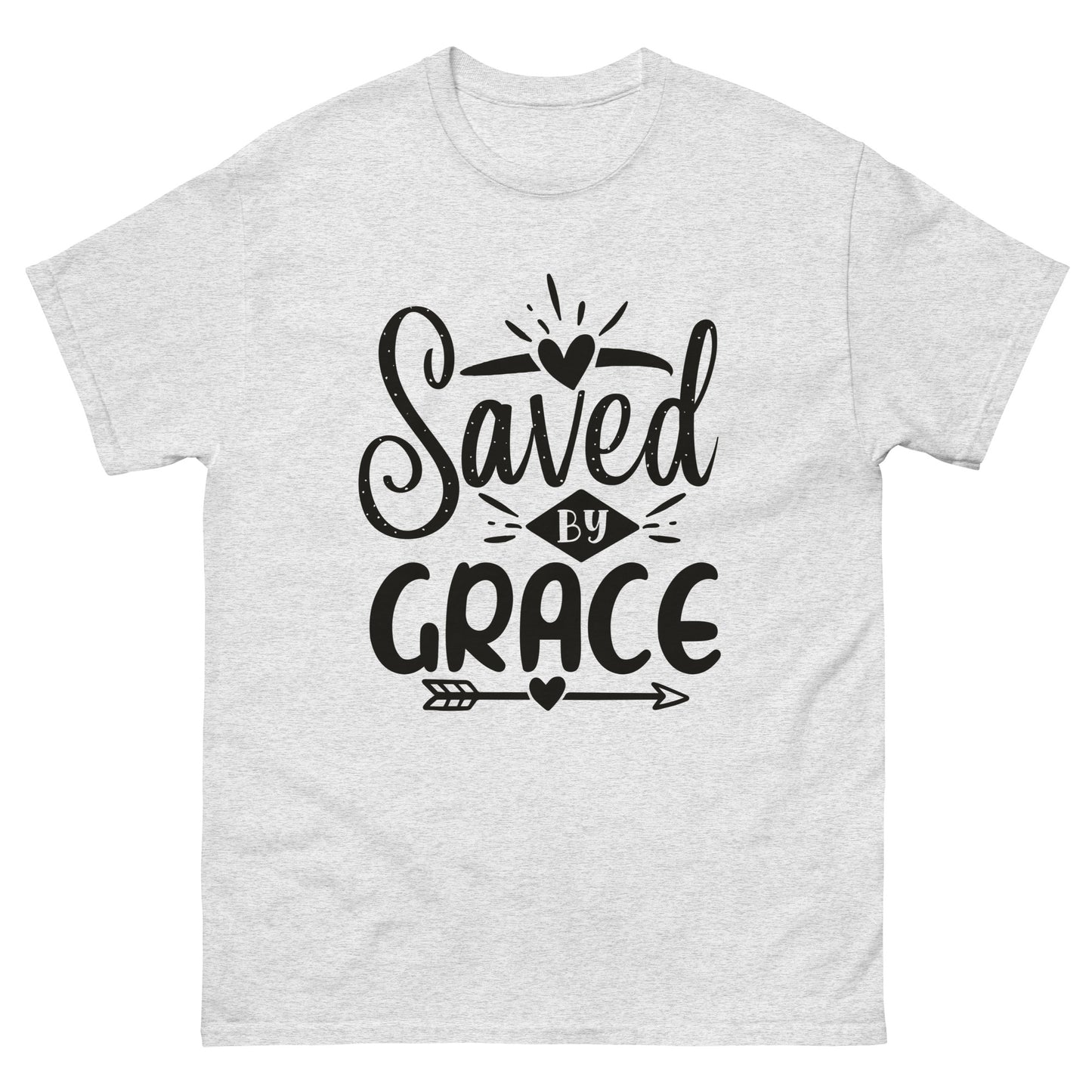 Saved by Grace (Black design) - Men's classic tee