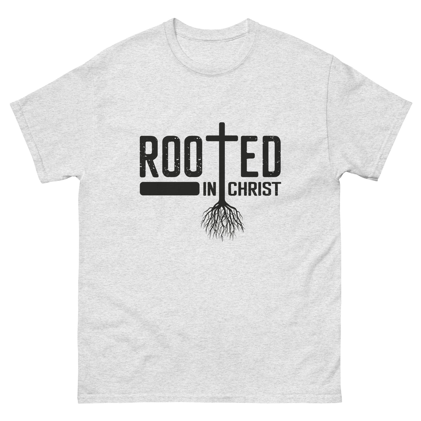 Rooted in Christ (Black design) - Men's classic tee