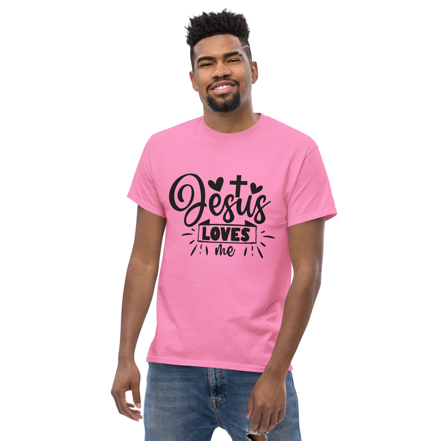 Jesus Loves Me (Black design) - Men's classic tee