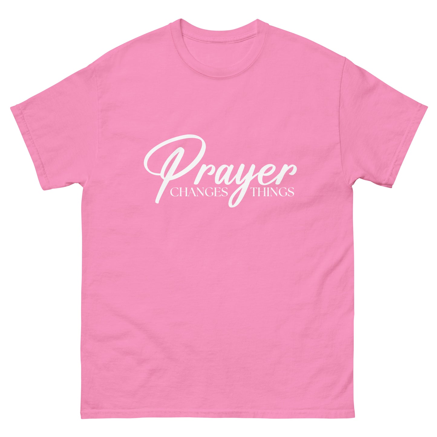 Prayer Changes Things (White design) - Men's classic tee