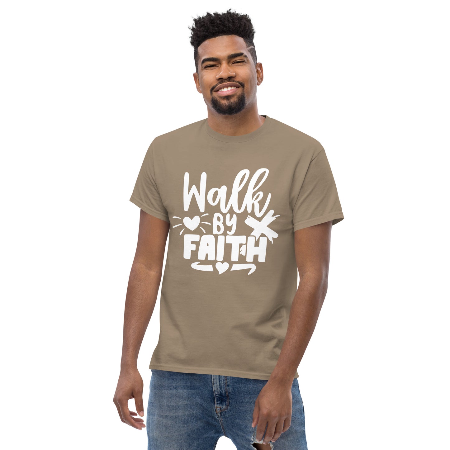 Walk by Faith (White design) - Men's classic tee