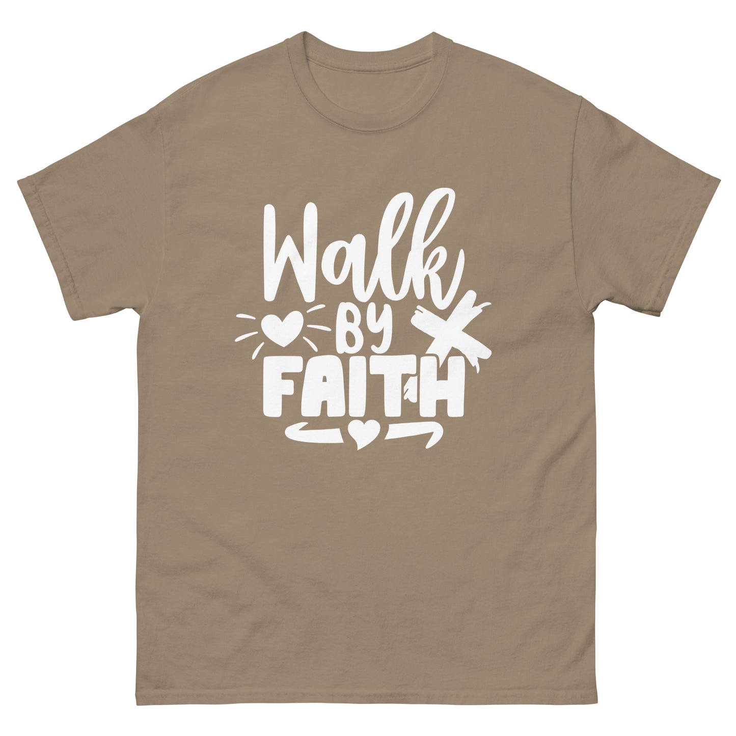 Walk by Faith (White design) - Men's classic tee