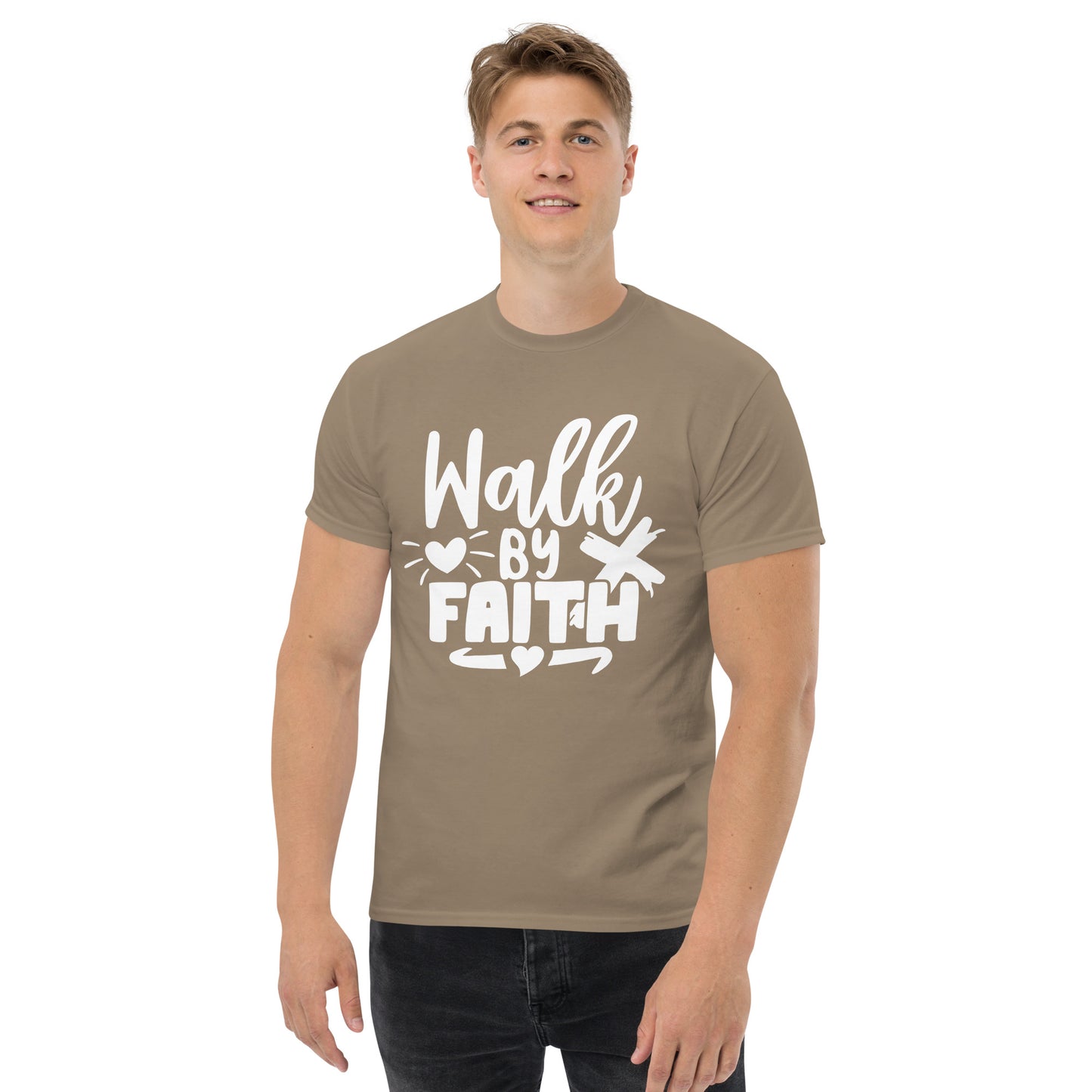 Walk by Faith (White design) - Men's classic tee