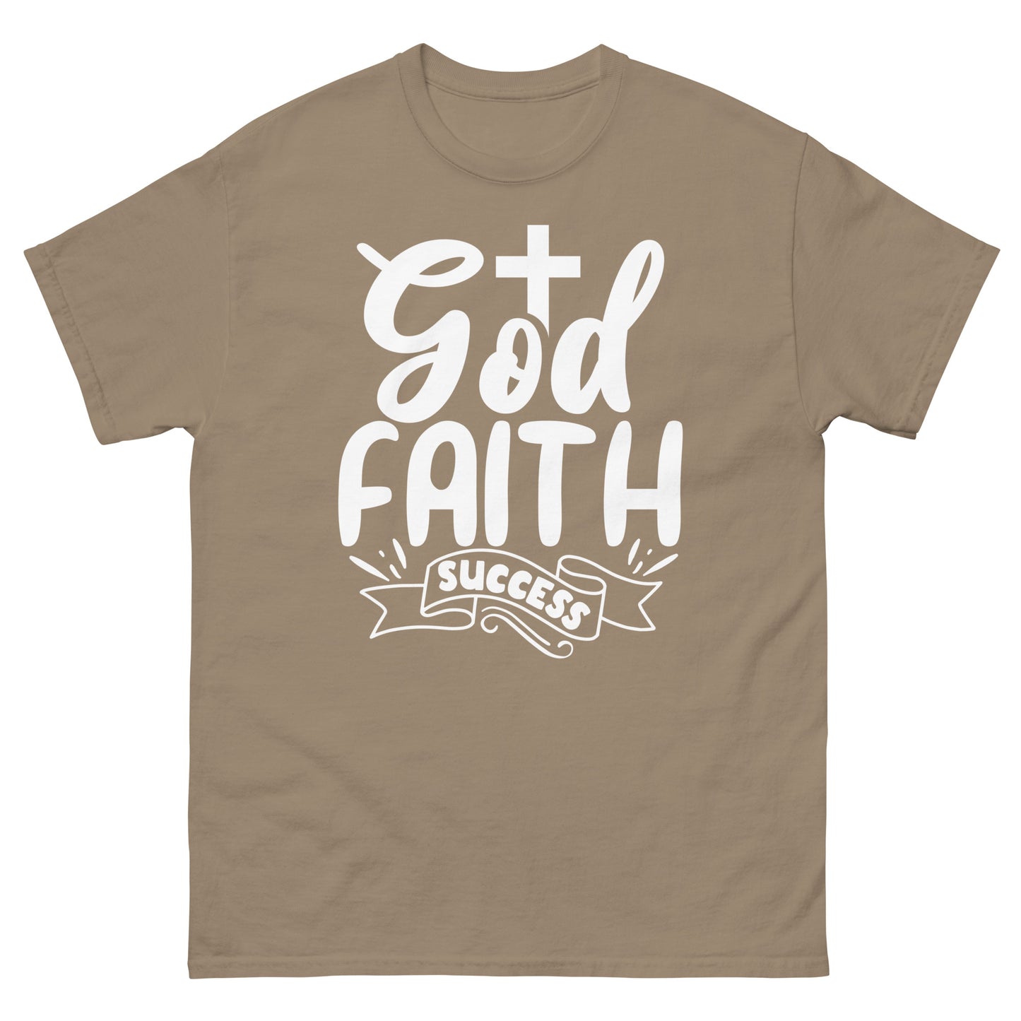 God Faith Success  (White design)  - Men's classic tee