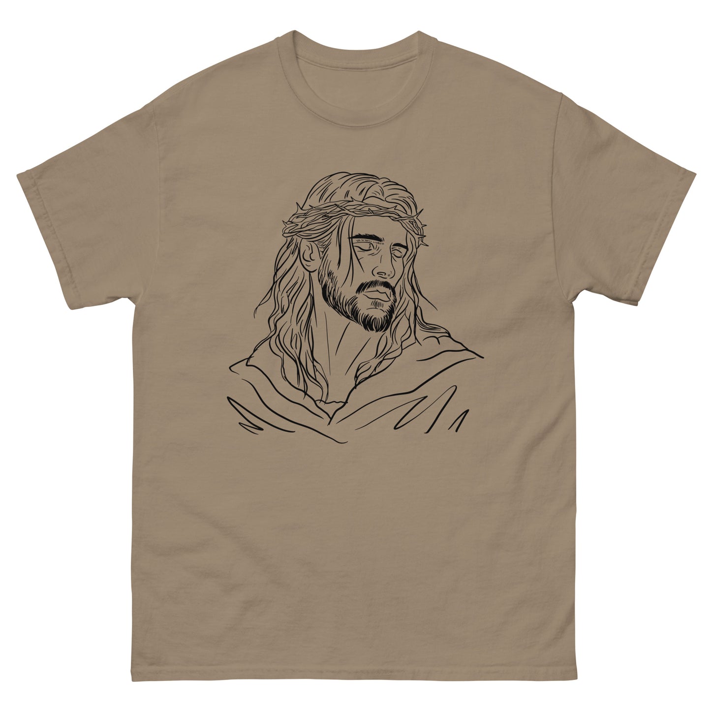 God Drawing  (Black design) - Men's classic tee