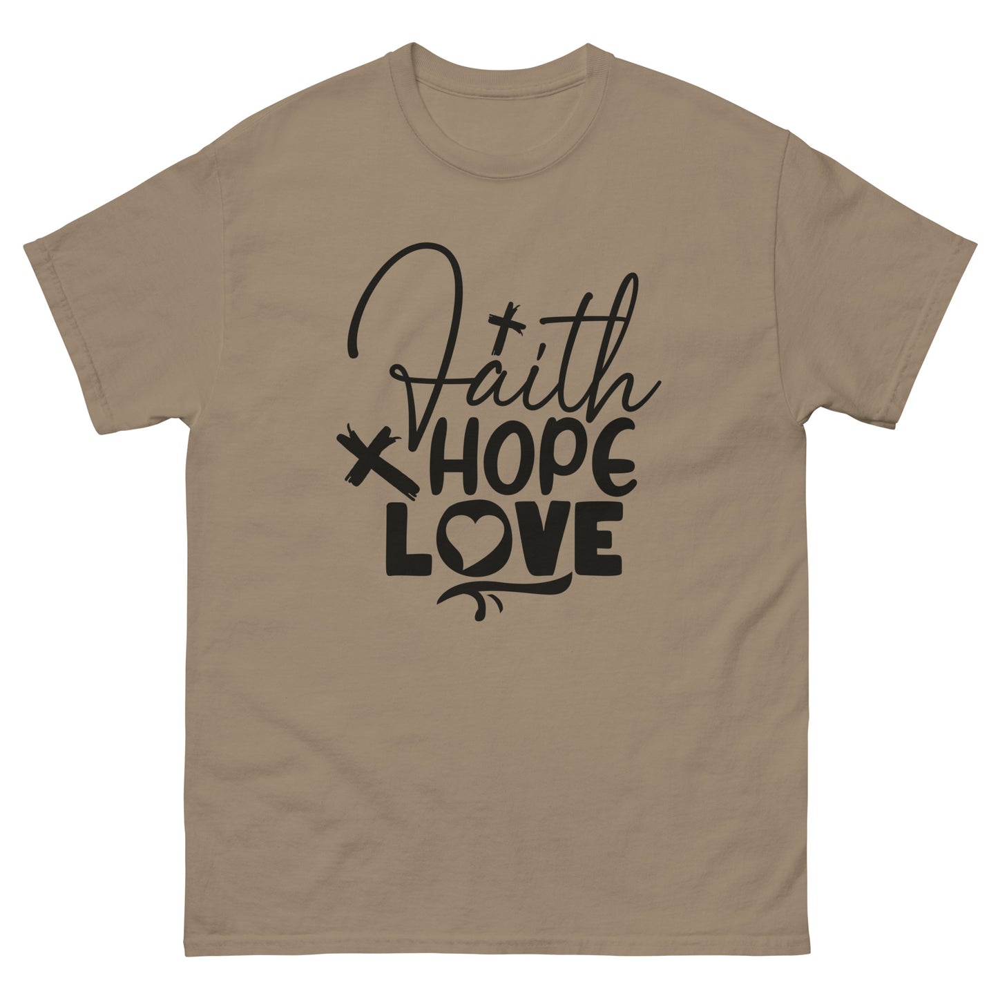 Faith, Hope, Love (Black design) - Men's classic tee