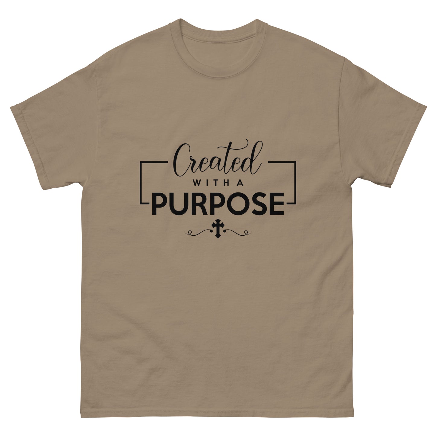 Created with a Purpose (Black design) - Men's classic tee