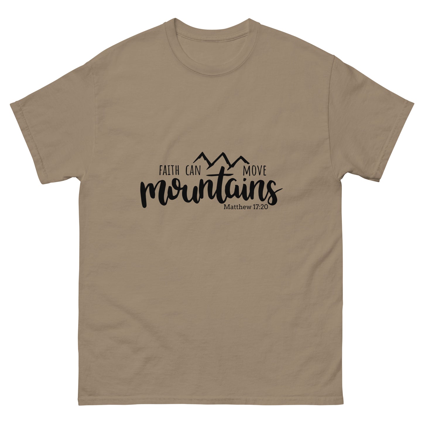 Faith Can Move Mountains (Black design) - Men's classic tee