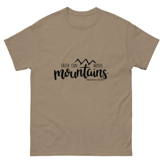 Faith Can Move Mountains (Black design) - Men's classic tee