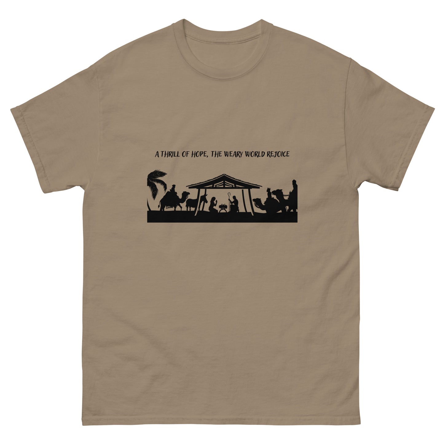 A thrill of hope, the weary world rejoice - Men's classic tee