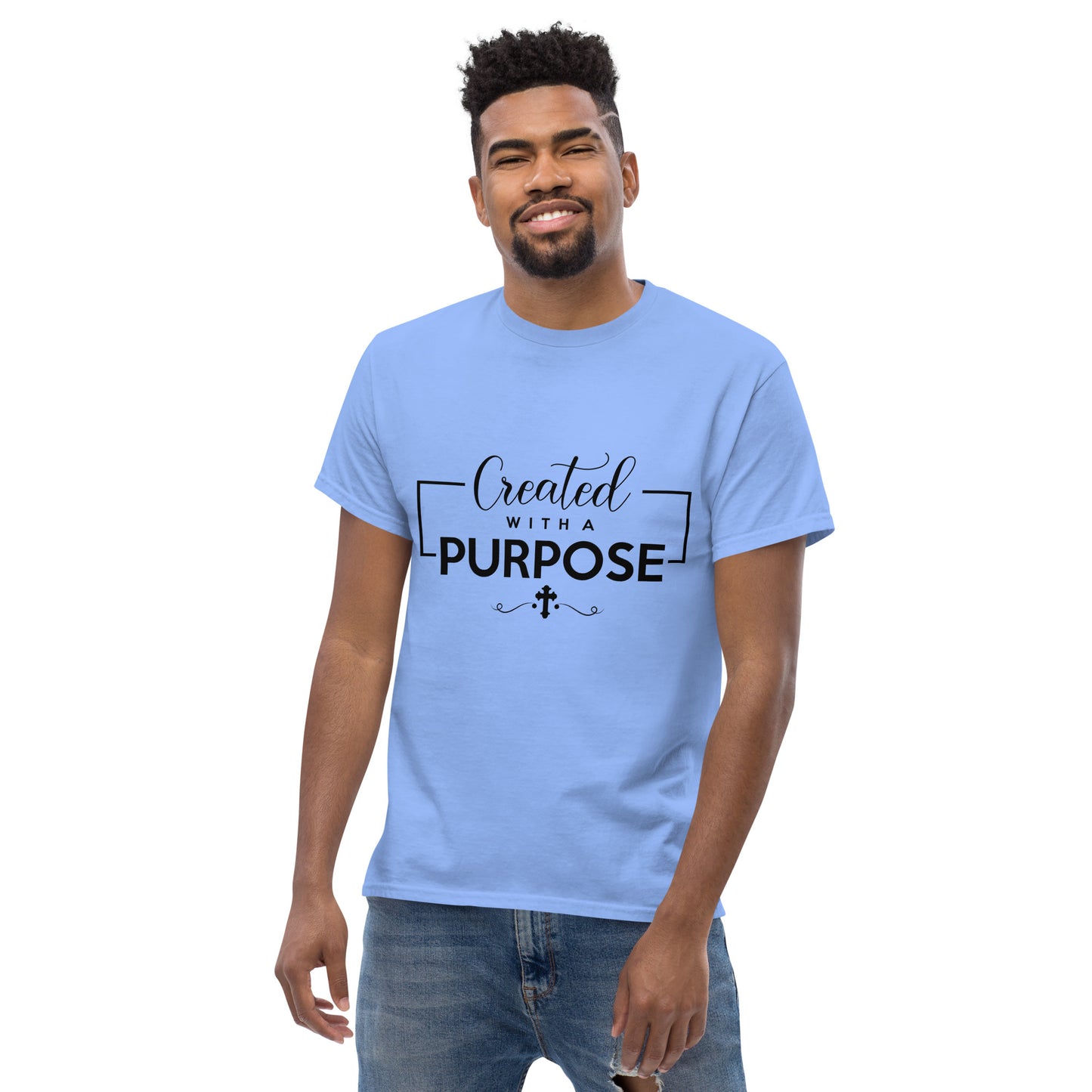 Created with a Purpose (Black design) - Men's classic tee