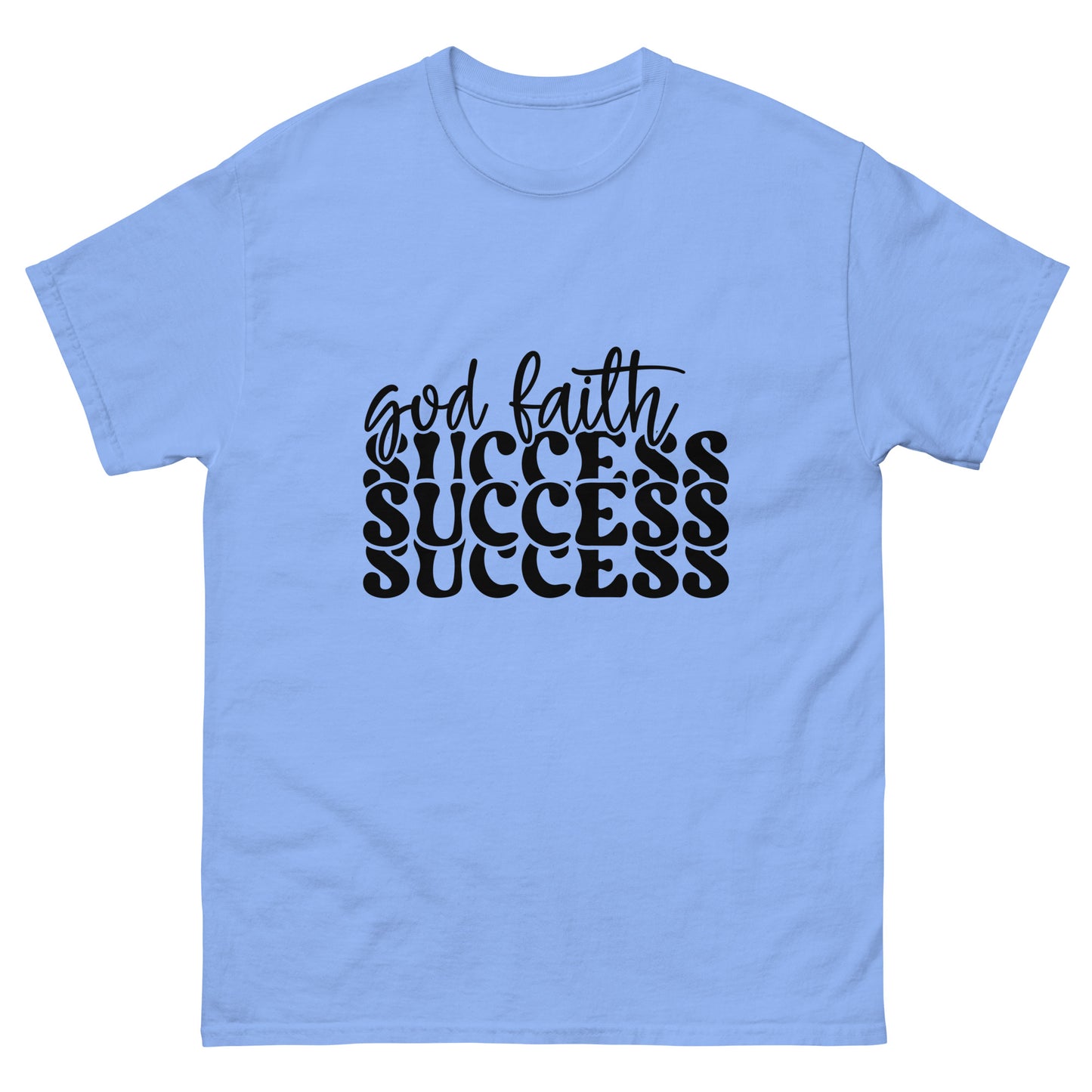 God Faith Success  (Black design) - Men's classic tee