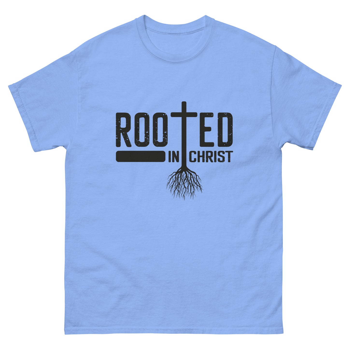 Rooted in Christ (Black design) - Men's classic tee