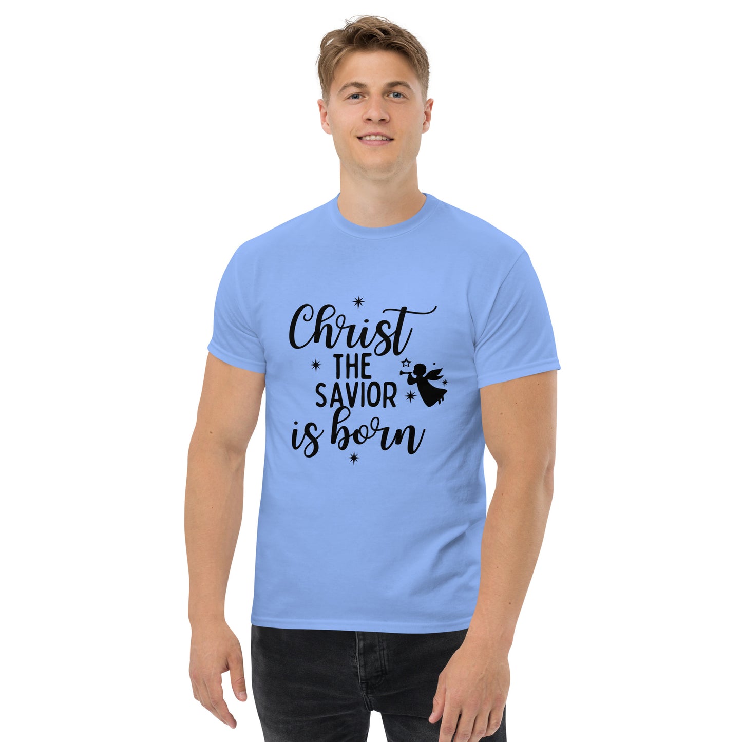 Christ the Savior is Born - Men's classic  Christmas tee