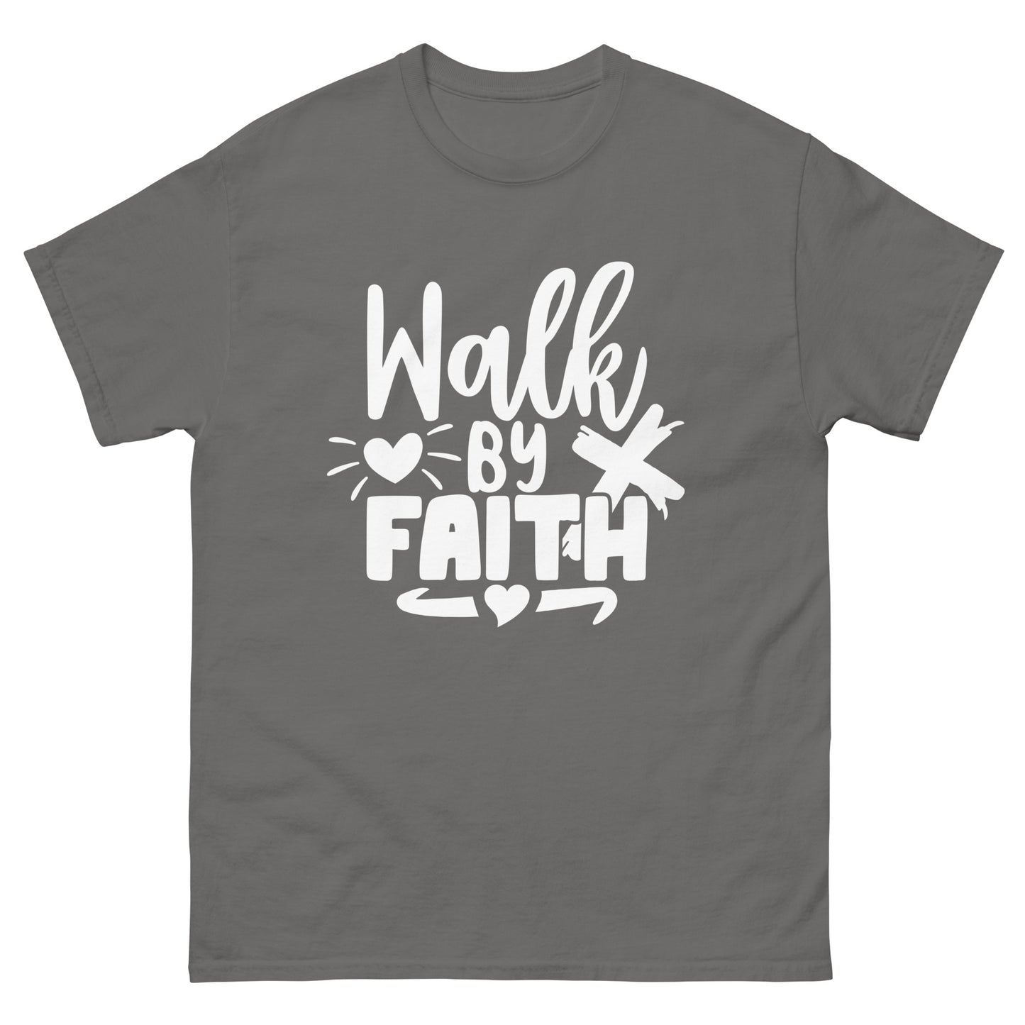 Walk by Faith (White design) - Men's classic tee