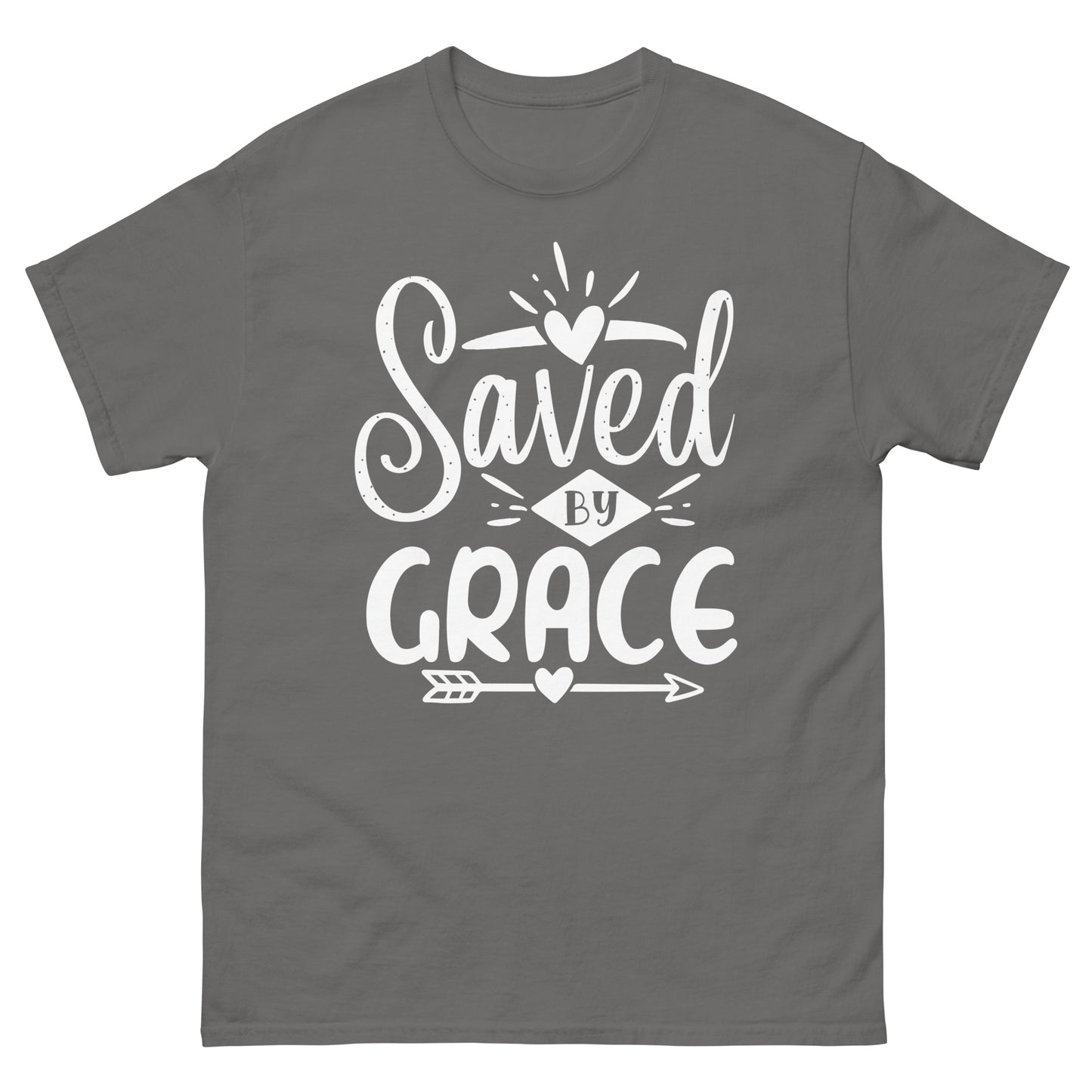 Saved by Grace (White design) - Men's classic tee