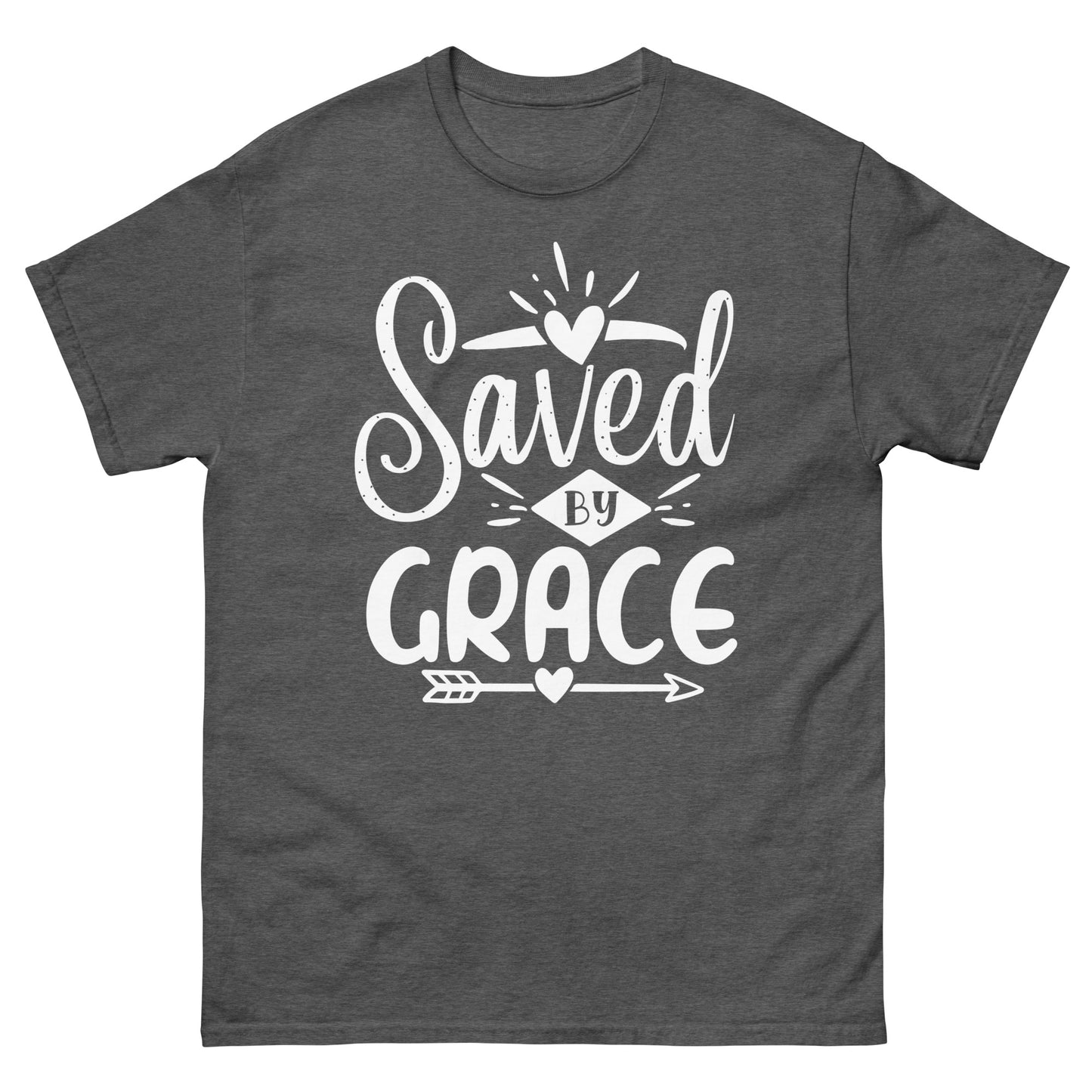 Saved by Grace (White design) - Men's classic tee