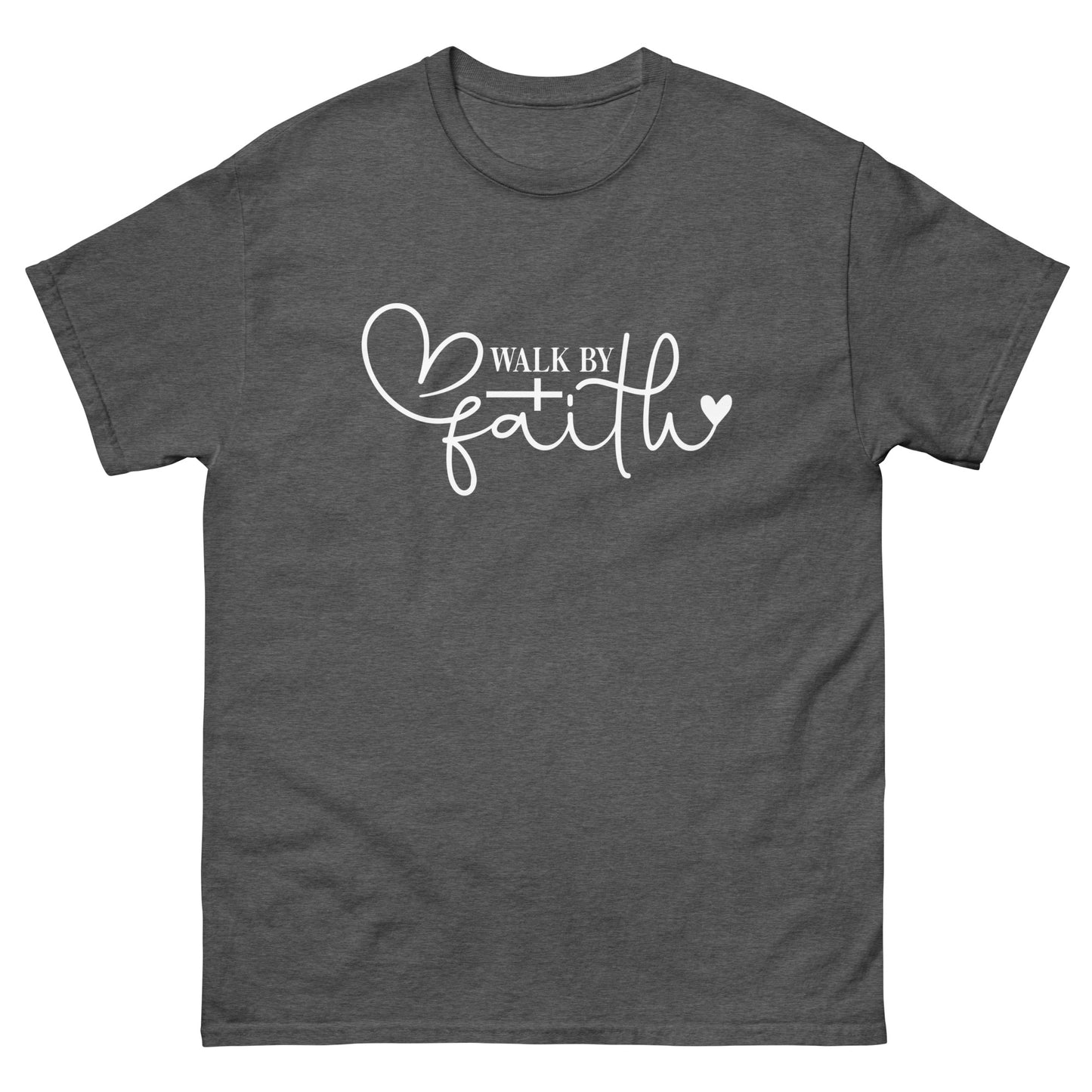 Walk by Faith (White design) - Men's classic tee