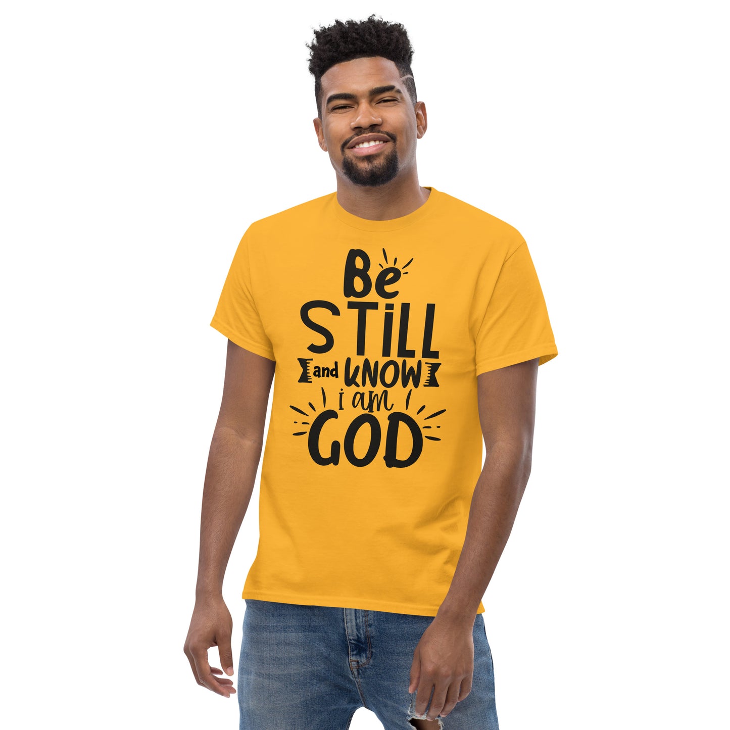 Be Still and Know I Am God (Black design) - Men's classic tee