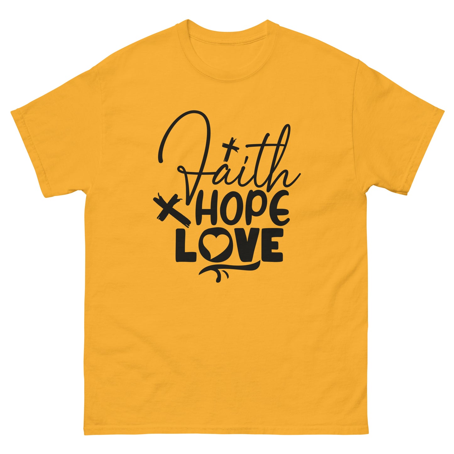 Faith, Hope, Love (Black design) - Men's classic tee