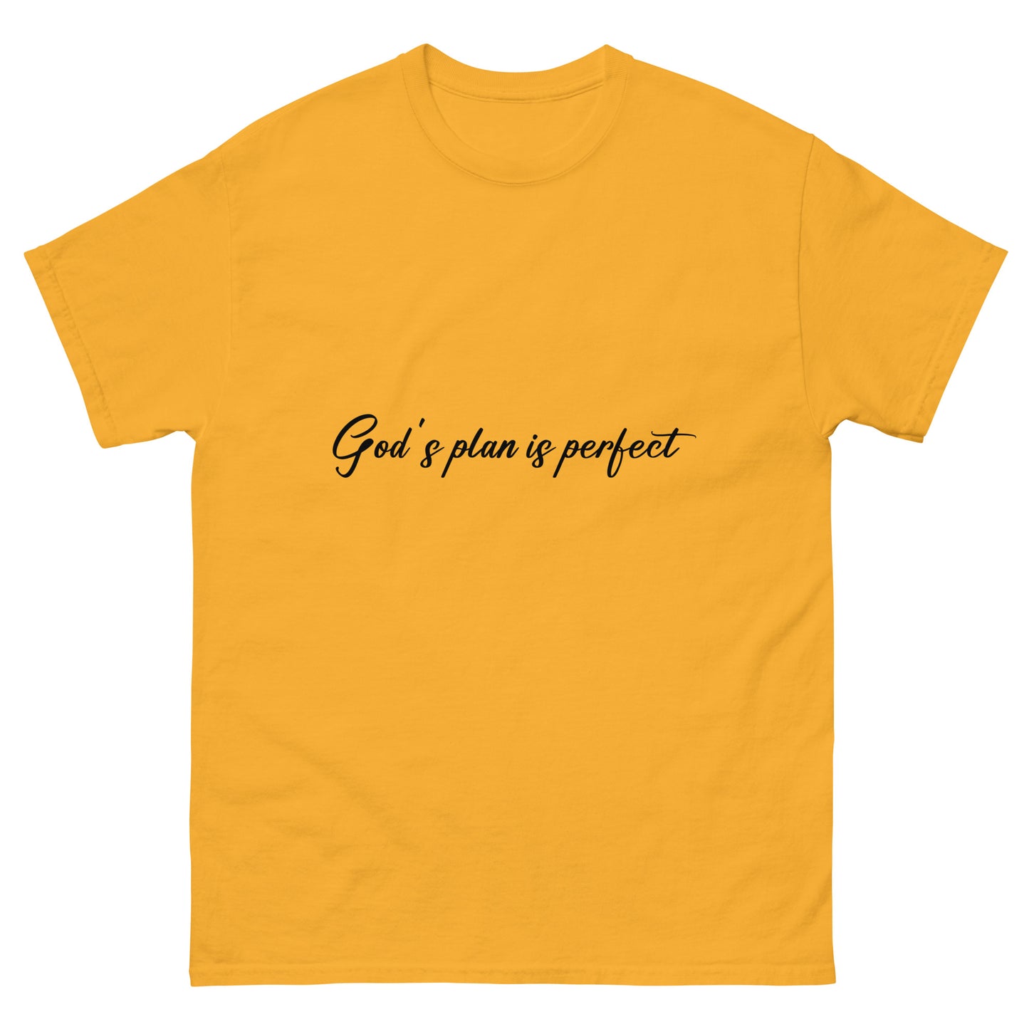 God's Plan Is Perfect (Black design) - Men's classic tee