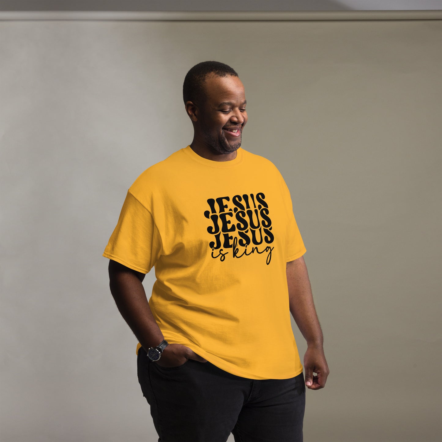 Jesus Is a King (Black design) - Men's classic tee