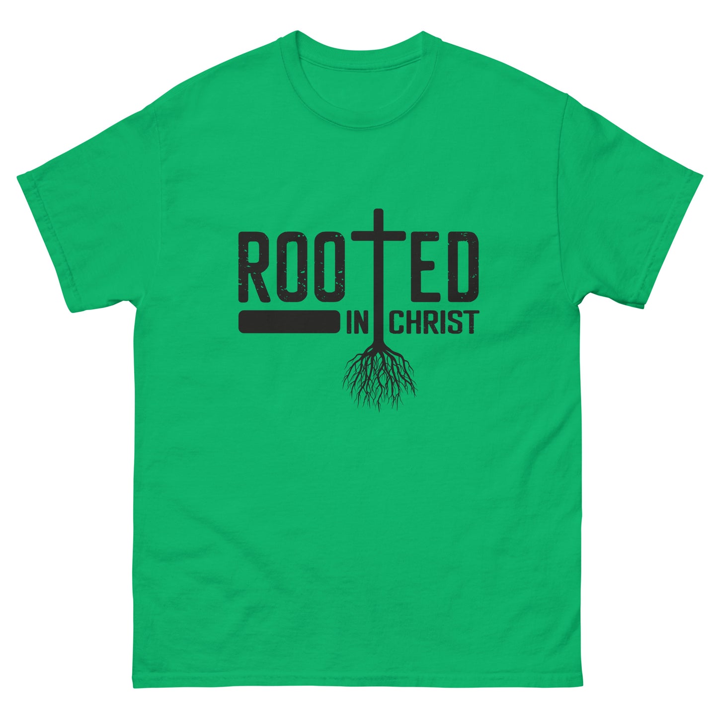 Rooted in Christ (Black design) - Men's classic tee