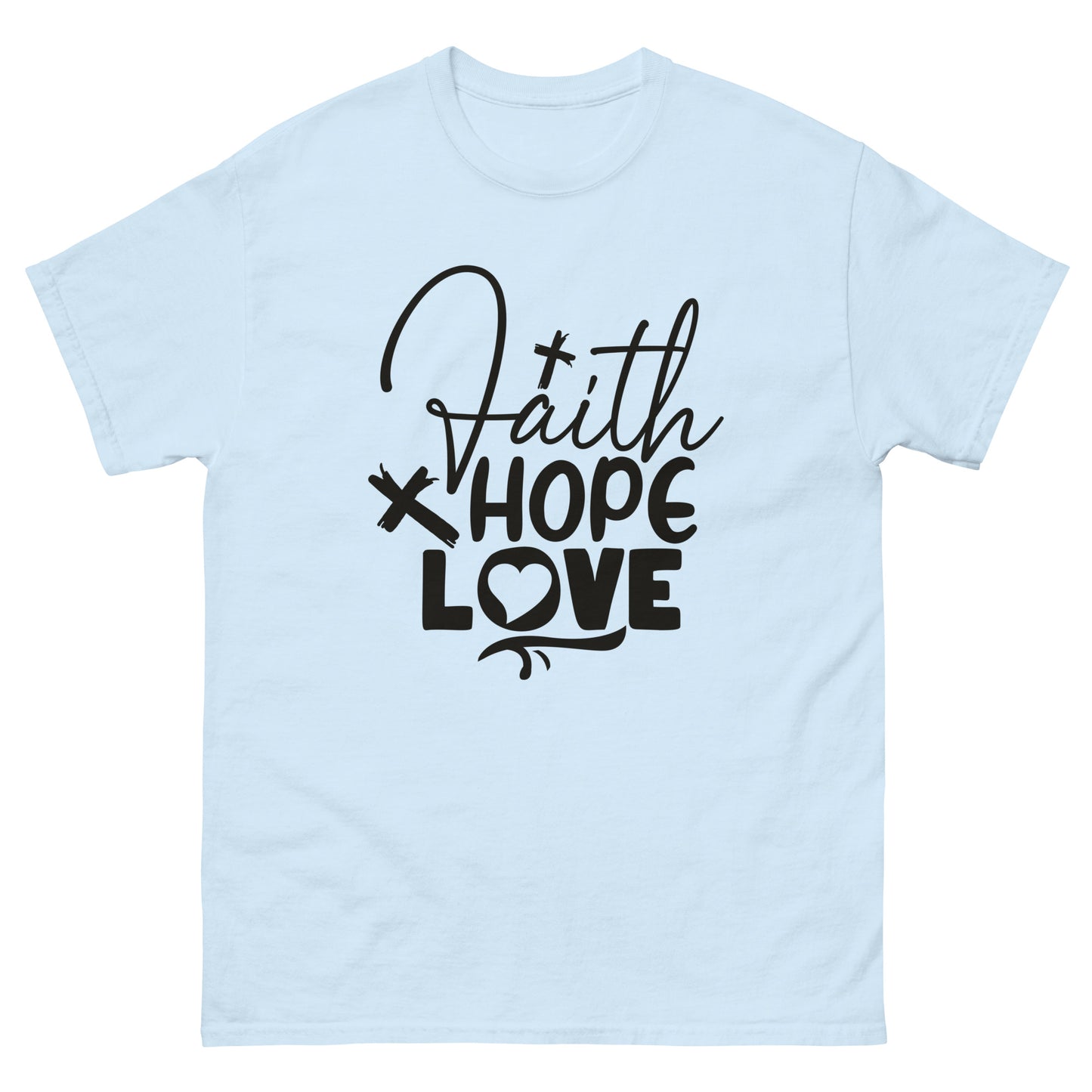 Faith, Hope, Love (Black design) - Men's classic tee