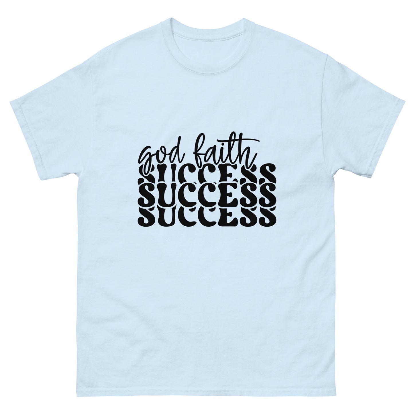 God Faith Success  (Black design) - Men's classic tee