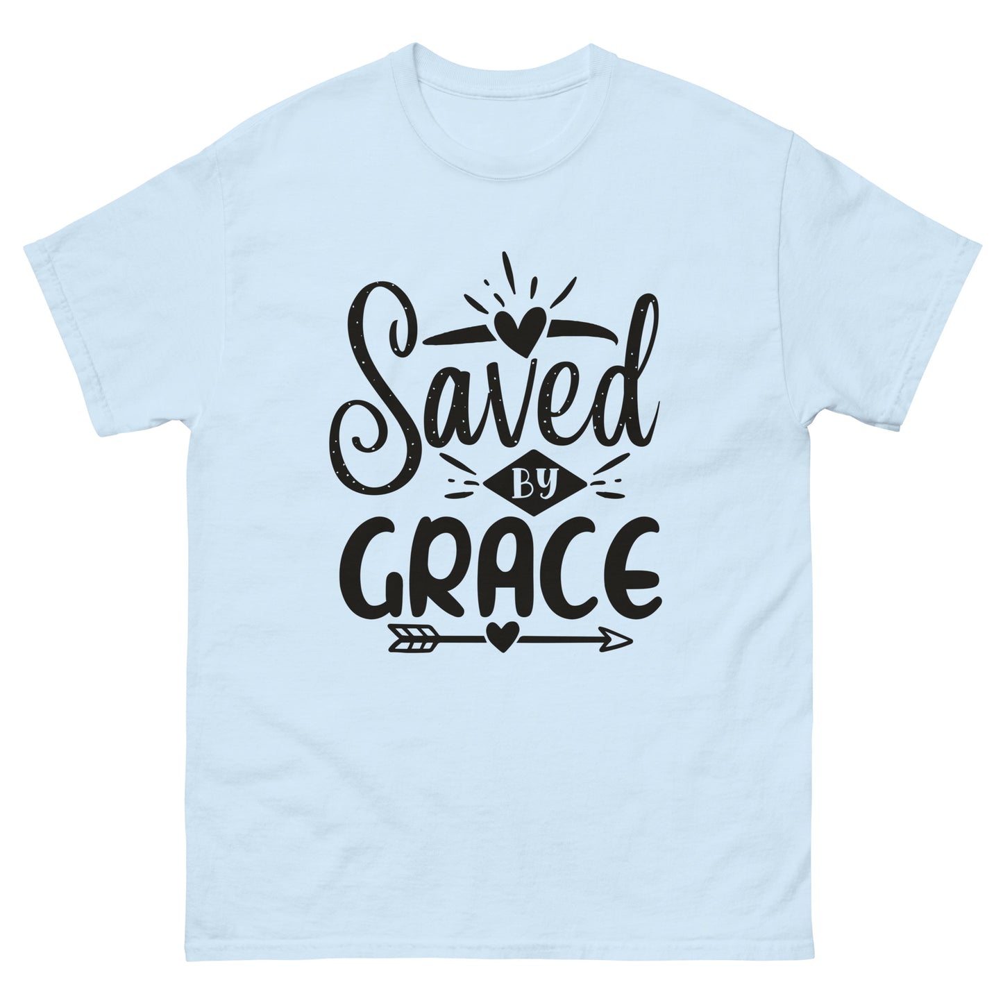 Saved by Grace (Black design) - Men's classic tee