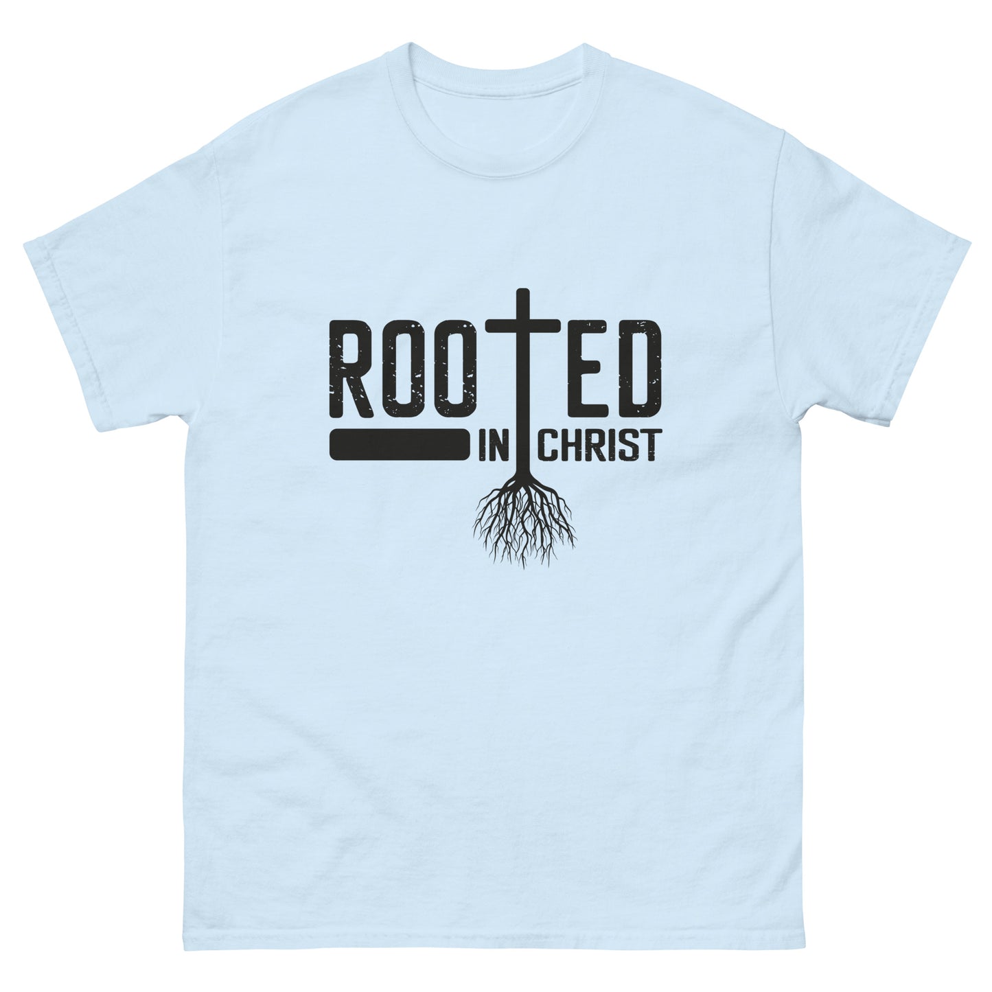 Rooted in Christ (Black design) - Men's classic tee