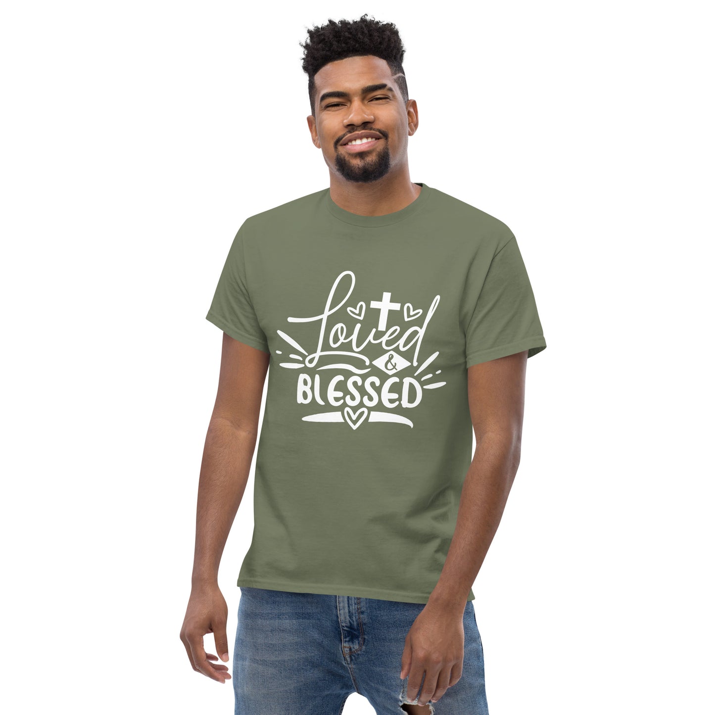 Loved and Blessed (White design) - Men's classic tee