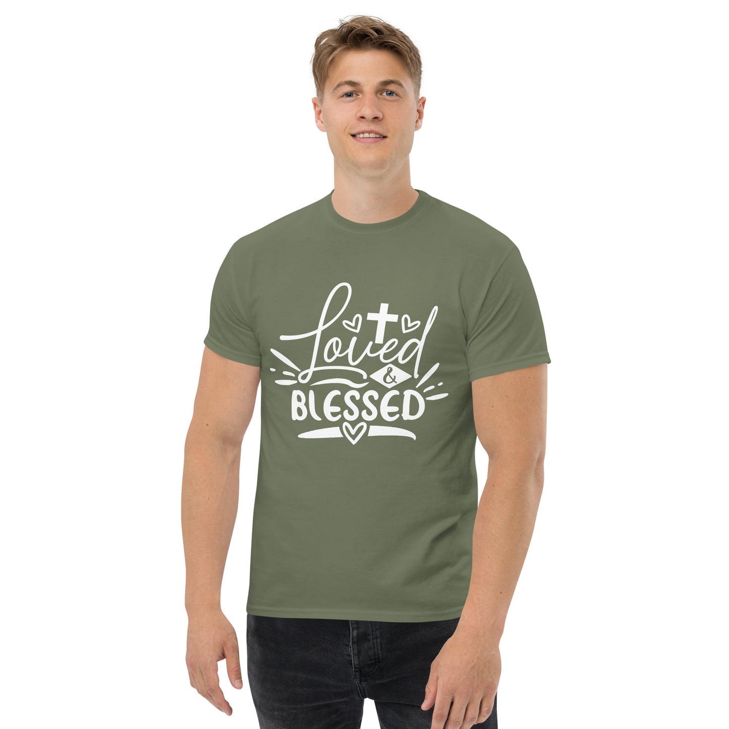 Loved and Blessed (White design) - Men's classic tee