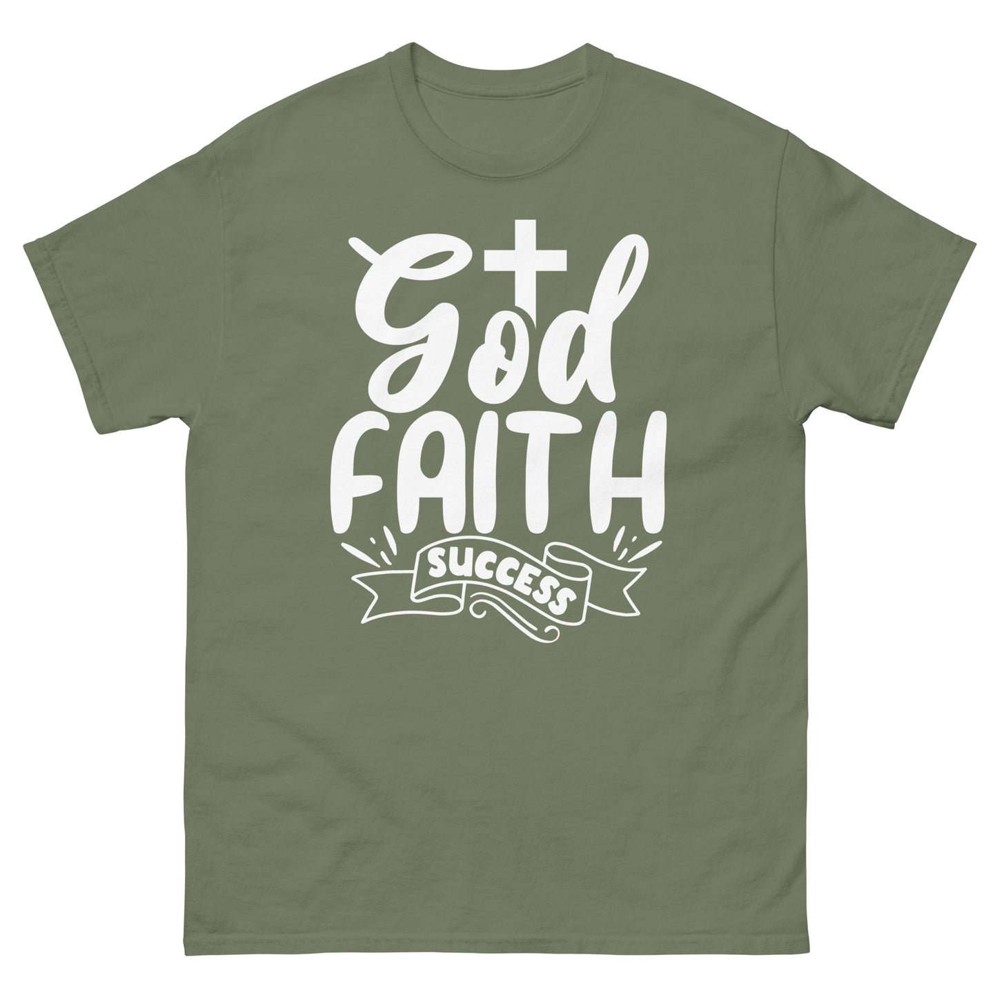 God Faith Success  (White design)  - Men's classic tee