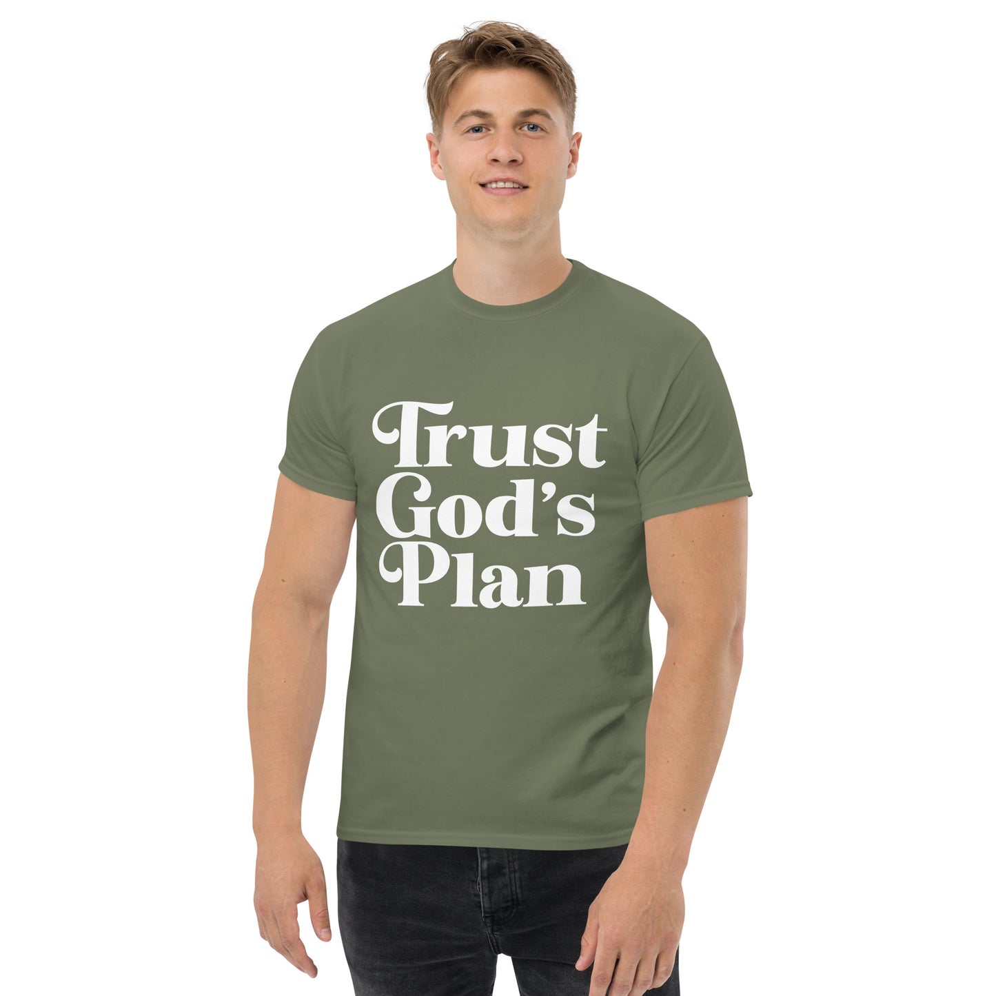 Trust God´s Plan (White design) - Men's classic tee