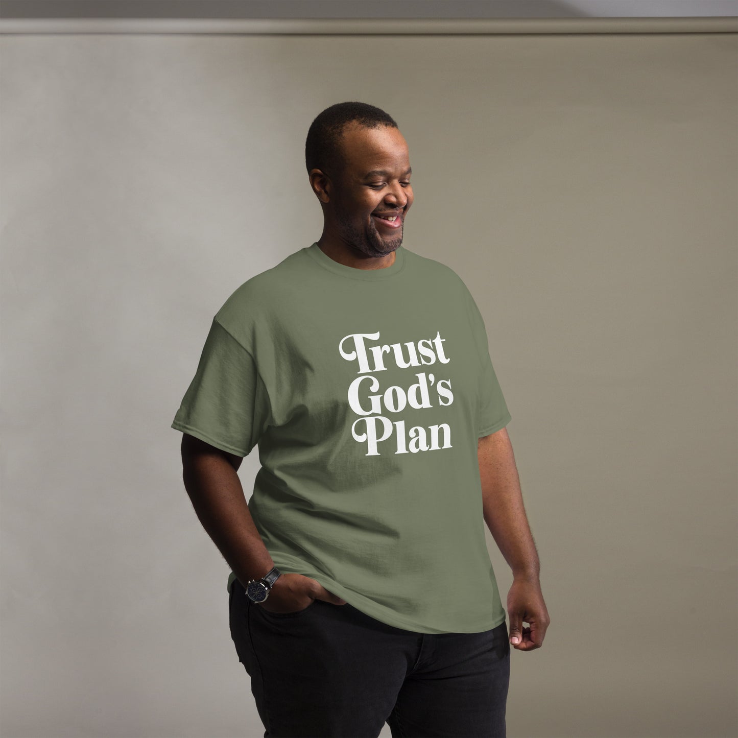 Trust God´s Plan (White design) - Men's classic tee