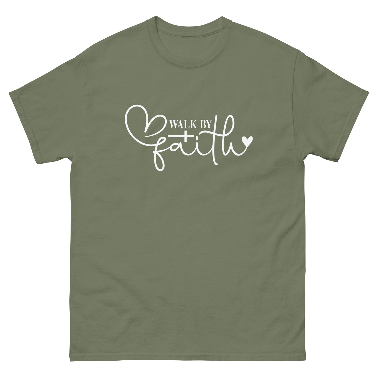 Walk by Faith (White design) - Men's classic tee