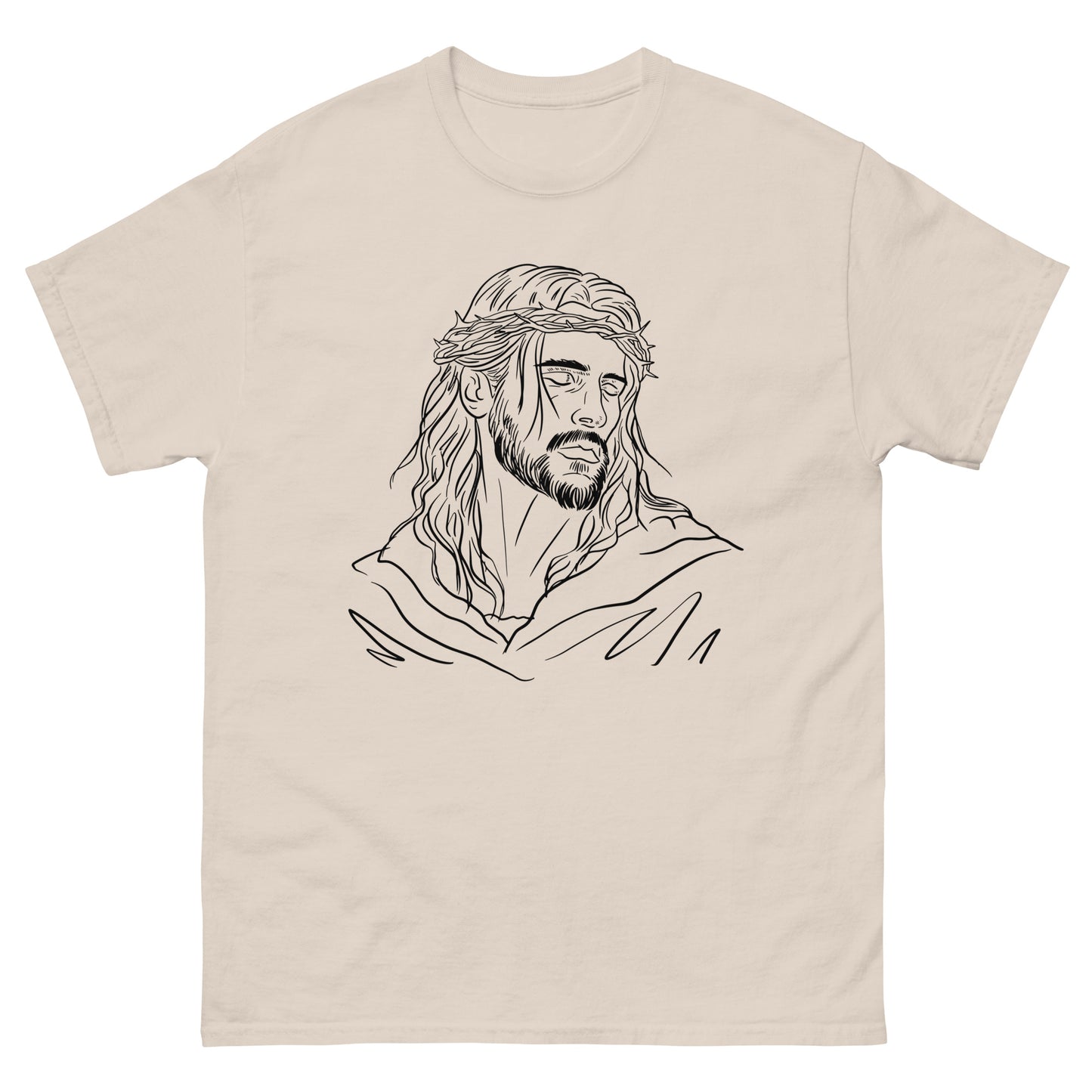 God Drawing  (Black design) - Men's classic tee