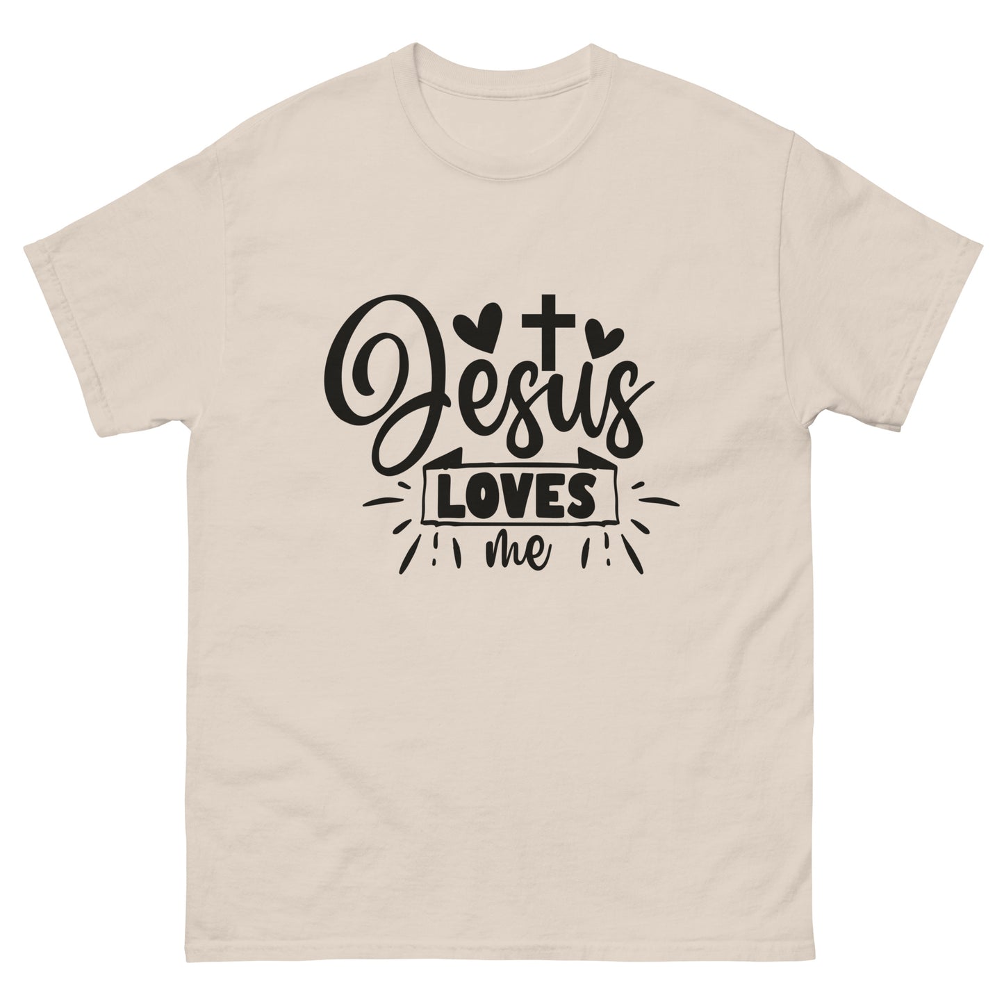 Jesus Loves Me (Black design) - Men's classic tee