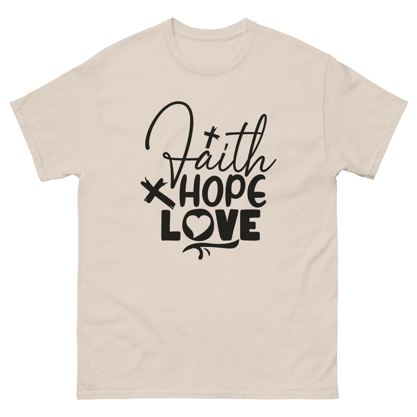 Faith, Hope, Love (Black design) - Men's classic tee