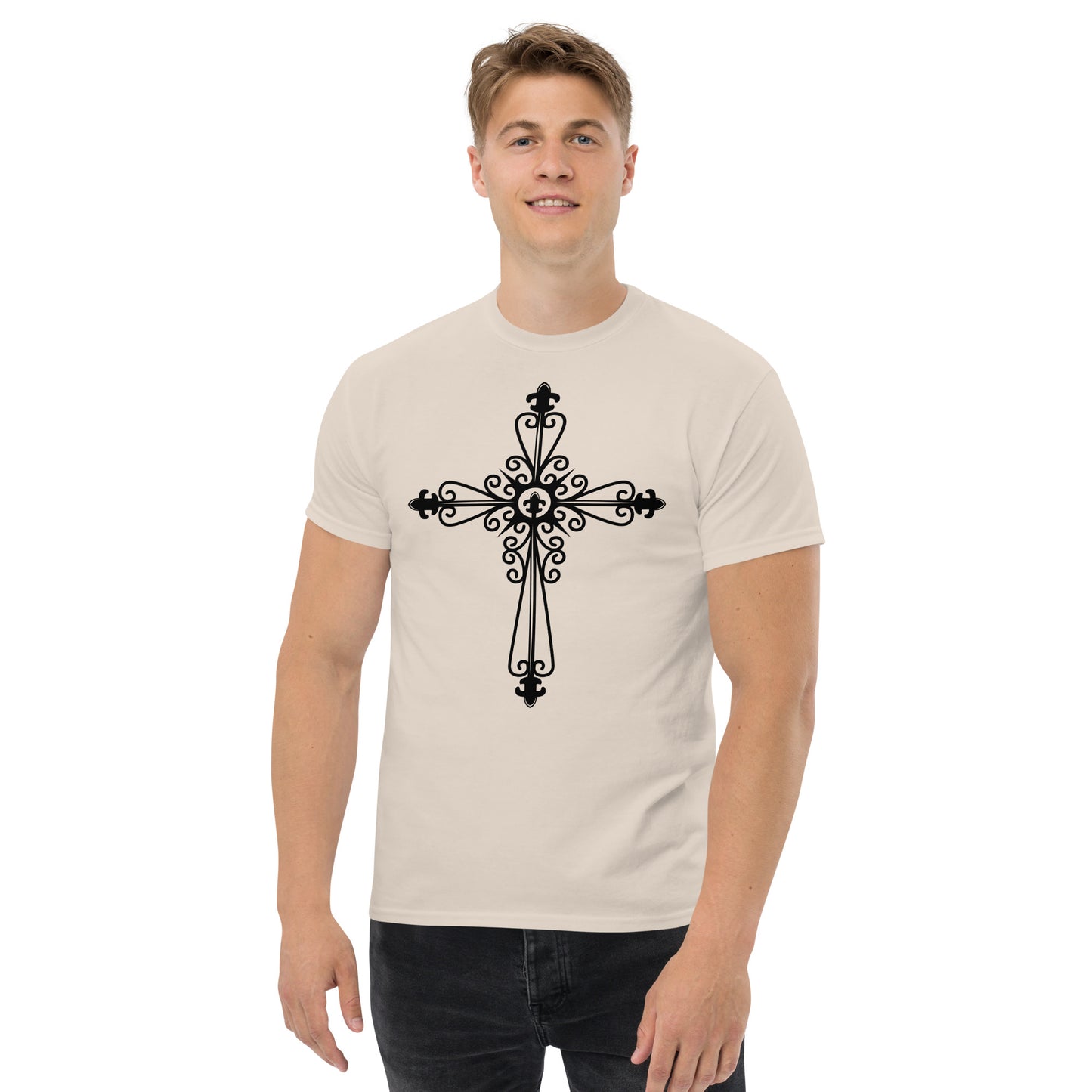 Cross of Devotion (Black design)  - Men's classic tee