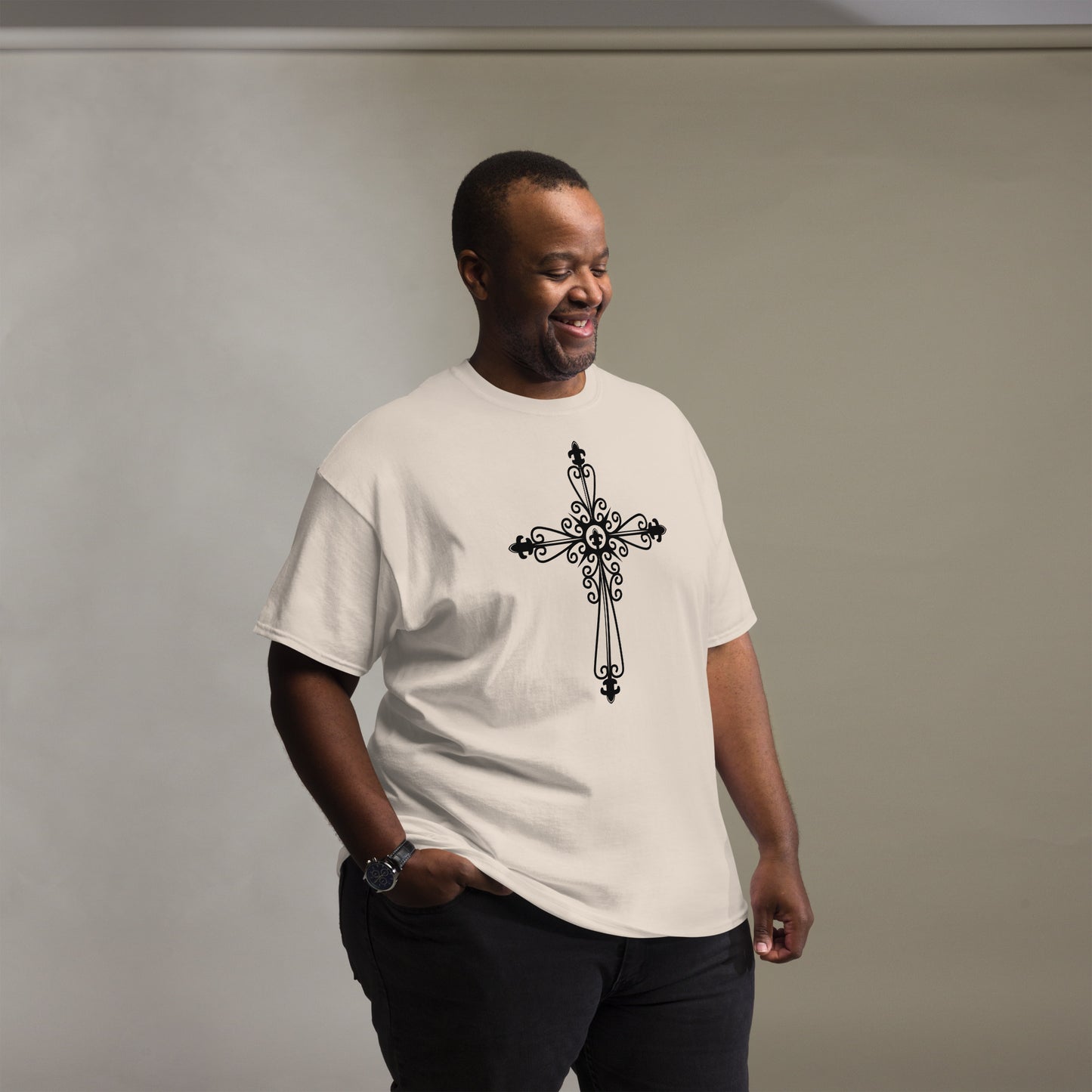 Cross of Devotion (Black design)  - Men's classic tee