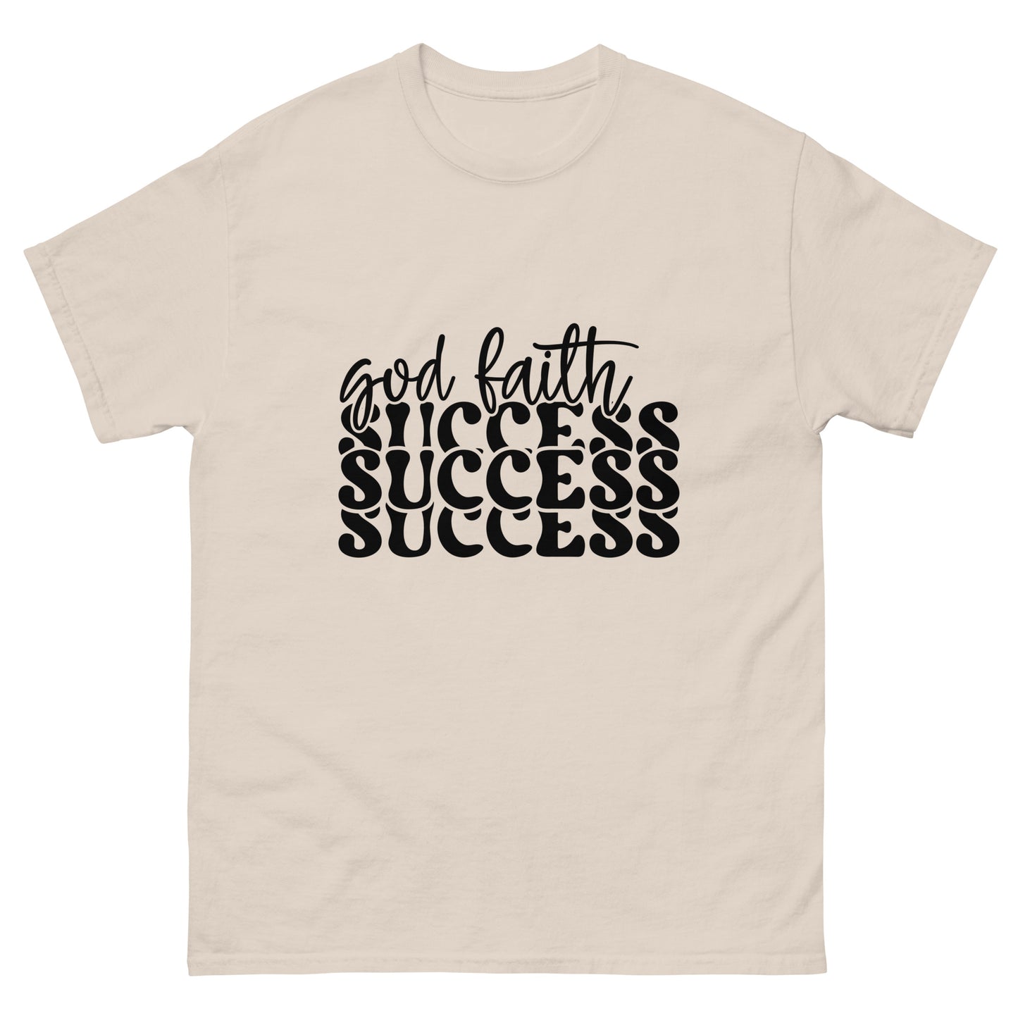 God Faith Success  (Black design) - Men's classic tee