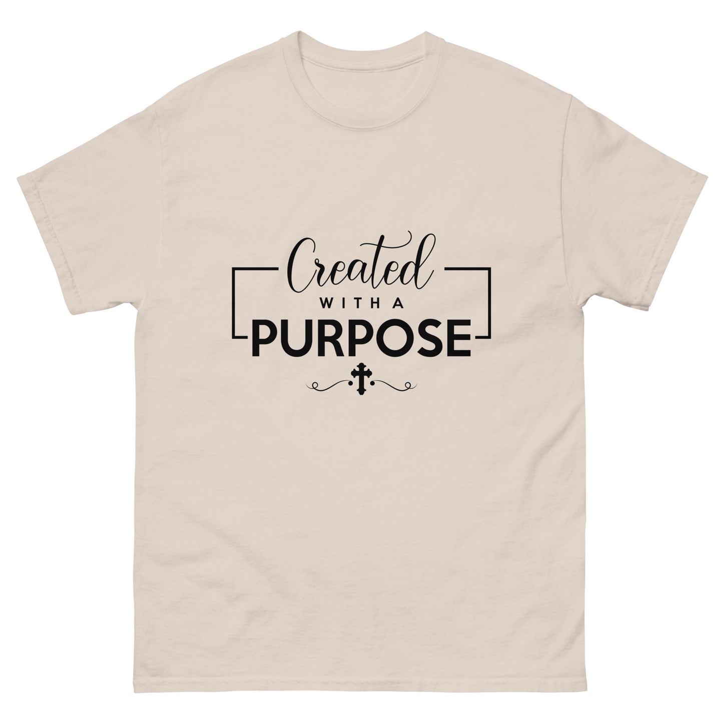 Created with a Purpose (Black design) - Men's classic tee