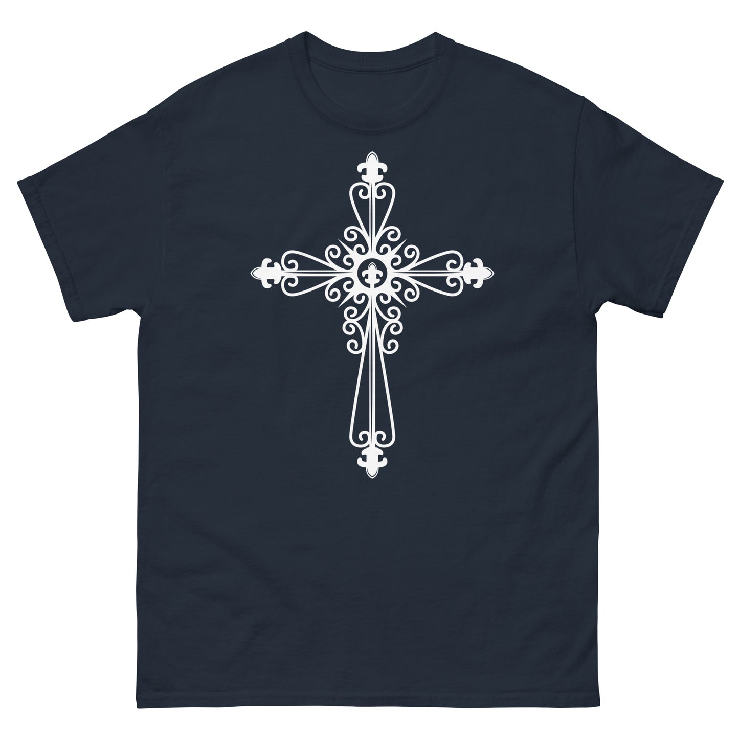 Faithful Cross (White design)  - Men's classic tee