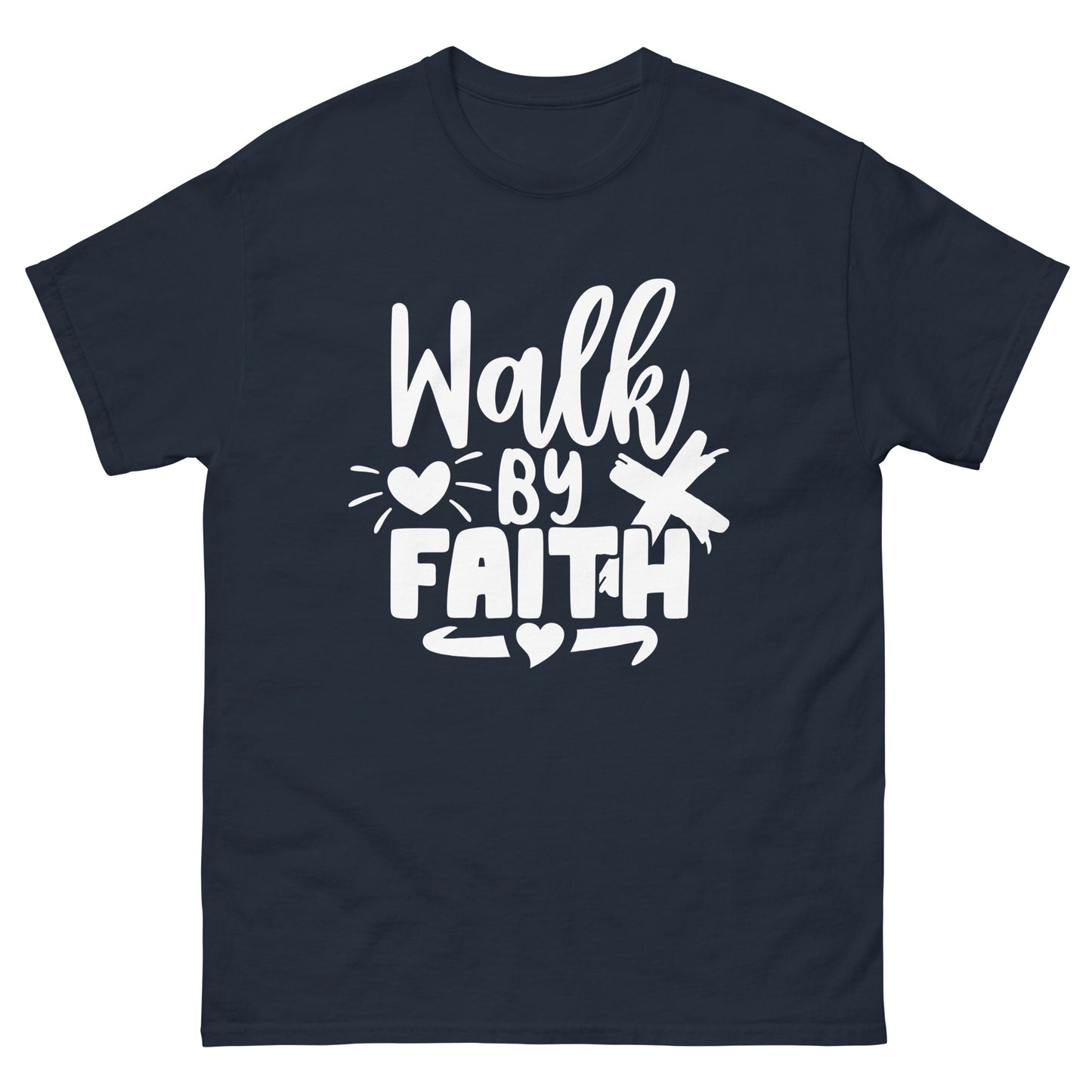 Walk by Faith (White design) - Men's classic tee